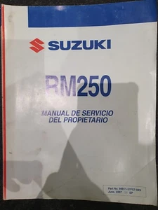 Genuine Owner's Manual Suzuki RM 250 2007 COMPLETELY IN SPANISH - Picture 1 of 4