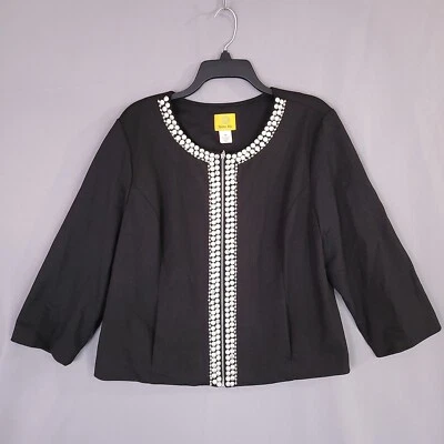 Ruby Rd Women's Jacket Full Zip Long Sleeve Black Size 18 - Image 1 of 4