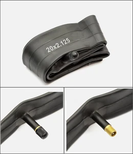 2x Inner Tube 20x2.125 Straight Schrader Valve 20 Inch Wheel Tyre Bicycle Bike - Picture 1 of 1