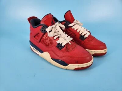 Nike Air Jordan 4 Retro FIBA 408452-617 Gimnasio Rojo Zapatos de Baloncesto Niños Talla 6.5 Y Foto 1 de 4