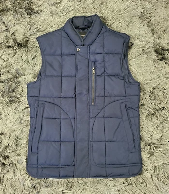 Chaleco acolchado Banana Republic para hombre XS azul cuello falso exterior cremallera completa bolsillos logotipo Foto 1 de 4