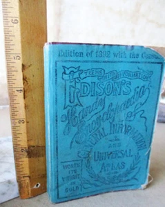 EDISON'S HANDY ENCYCLOPAEDIA & UNIVERSAL ATLAS,1891,Compiled Thos. F. Edison - Picture 1 of 6