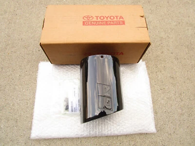 22 - 24 TOYOTA GR86 ANGLE CUT POLISHED BLACK CHROME STEEL EXHAUST TIP OEM NEW - Image 1 of 4