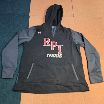 RPI Rensselaer Polytechnic Institute Tennis UA Hoodie Sweatshirt Large W7b - Image 1 of 4