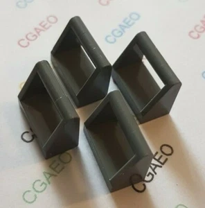 4 x Lego 2432 Tile, Modified 1 x 2 with Bar Handle DARK BLUISH GRAY - Imagen 1 de 1