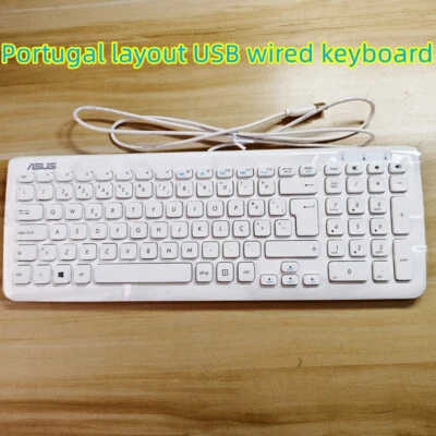 Portuguese Layout White USB wired Keyboard for ASUS KU-0902 - Image 1 of 4
