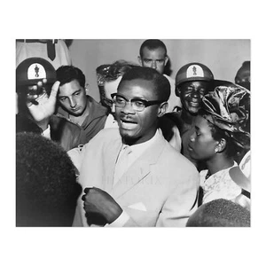 1960 Patrice Lumumba Speaking with Supporters Photo Print Wall Art Poster - Picture 1 of 40