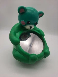 Vintage 1988 Shelcore Roll 'N Play Mirror Rattle Baby Toy Green Bear. - Picture 1 of 9