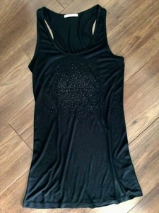 PATRIZIA PEPE Italy Ringer-Top schwarz Strass L 38 40 NEU! - Bild 1 von 5