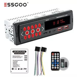 Radio estéreo para automóvil 1DIN Bluetooth Control de aplicaciones de audio Reproductor de MP3 AUX USB TF Radio FM - Imagen 1 de 13