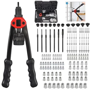 Nietmutternzange + 100pcs STAHL Nietmutter Sortiment Blind Nietzange Set M3-M12 - Bild 1 von 12