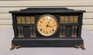 Antique rare 1915 Ingraham Palace mantel clock missing pendulum Key not tested - Picture 1 of 15
