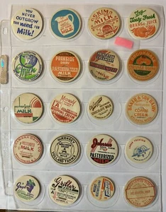 Vintage verschiedene Milchflaschenverschlüsse Posten 20 Stück - Bild 1 von 12