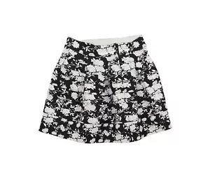 SOPRANO NORDSTROM Jrs Full Skirt L Black White Floral Heavy Weight NWT B25 - Picture 1 of 2
