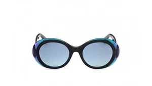 Roberto Cavalli RC 1145 56W Black Blue Plastic Oval Sunglasses Frame 53-21-140 - Picture 1 of 2