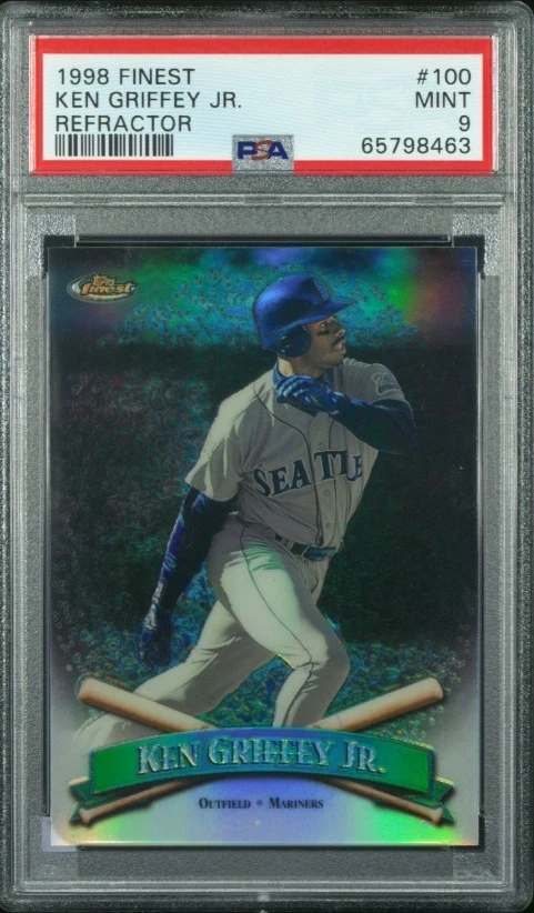 Ken Griffey Jr. 1998 Topps Finest Refractor #100 PSA 9 - Image 1 of 1