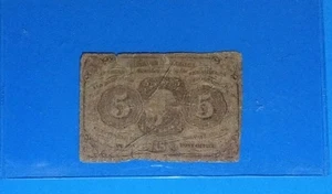 1862 BRUCHWÄHRUNG! 5 Cent USA ACHTUNG 1. AUSGABE! ALTER US SCHEIN! - Bild 1 von 4