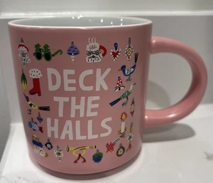 Lucy Kirk Stoneware Mug “Deck The Halls” - Picture 1 of 9