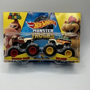Hot Wheels Monster Trucks Super Mario Donkey Kong vs Bowser Demolition - Picture 1 of 10
