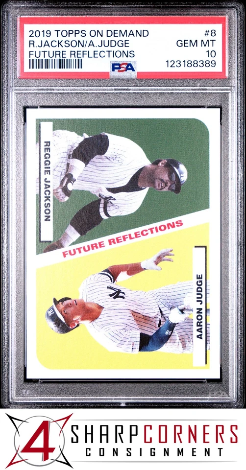 2019 TOPPS ON DEMAND FUTURE REFLECTIONS REGGIE JACKSON-AARON JUDGE POP 1 PSA 10 - Image 1 of 2