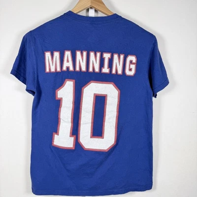 Camiseta Eli Manning #10 New York Giants Equipo NFL Ropa Azul Para Hombre Mediana Foto 1 de 4