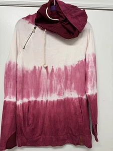 Ampersand Ave Double Hood Dip Dye Pink Damen Sweatshirt Hoodie Gr. M Neu mit Etikett - Bild 1 von 7