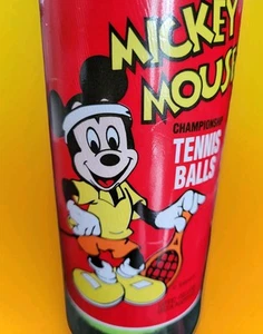 NOS Disney Wilson Mickey Mouse TUBE Championship 3X Tennis Balls Optic Yellow - Picture 1 of 6
