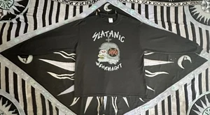 Camiseta De Colección Y2K Tag Slayer Para Hombres Talla XL Negra Slaytanic World Tour 85 Manga Larga - Imagen 1 de 10