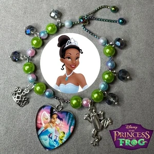 TIANA Princess+Frog Handmade Rainbow Slider Cabochon Charm Bracelet/Jewelry ✨NEW - Picture 1 of 15