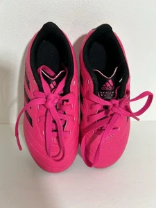 Adidas Kids Soccer Cleats Hot Pink - Girls US Size 1 - Picture 1 of 4