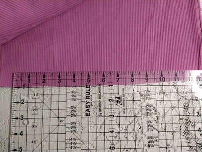 Light Purple/Pink Cotton Corduroy Fabric BTHY 18" x 60" Wide Wale - Image 1 of 2