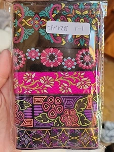 Cinta Jacquard Rosa y Púrpura Resto Paquete 5 X 1 Yarda Longitudes - Imagen 1 de 2