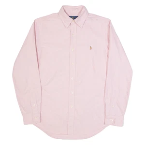 RALPH LAUREN Mens Plain Shirt Pink Long Sleeve S - Picture 1 of 6