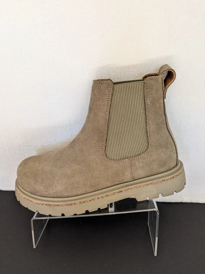 BIRKENSTOCK HIGHWOOD SLIP-ON TAUPE WOMEN'S SIDE ELASTIC CHELSEA BOOTS SZ 38 N - Image 1 of 4