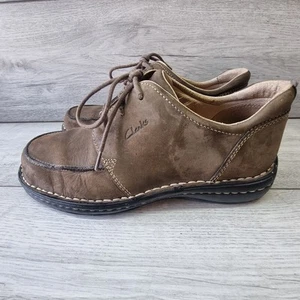 Clarks Active Air Mens Brown Suede Leather Shoes Casual UK 7 EU 40.5 Walking - Picture 1 of 15