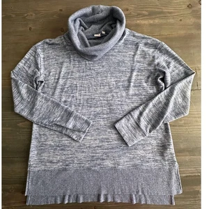 GAP Women's Blue Cowl Neck Longsleeve Lightweight Sweater Pullover Womens Size M - Picture 1 of 7
