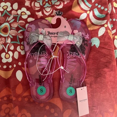 Chanclas Juicy Couture rosa de gelatina transparente talla 8 Foto 1 de 3