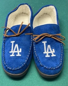 Los Angeles Dodgers MLB Mens Slippers Size 9 - 10 Color Blue by FOCO BarelyWorn! - Picture 1 of 4