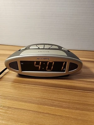 Acu-Rite Electric Digital Alarm Clock Retro VTG With Battery Backup Model 13027 - Image 1 of 4