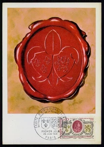 FRANCIA MK 1968 REY LOUIS XIV SELLO TARJETA MÁXIMA TARJETA MÁXIMA MC CM xc50 - Imagen 1 de 2