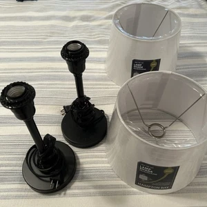 2-12" Lamps & 2-Brand New With Tags Lampshades. - Picture 1 of 4