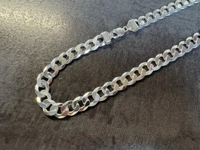 COLLANA GRUMETTA CUBANA IN ARGENTO 925 UNISEX  CM 55,5 GR. 110  MASSICCIA NUOVA - Immagine 1 di 4