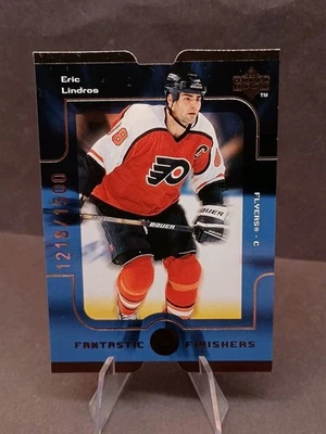 1998-99 Upper Deck - Fantastic Finishers Eric Lindros #FF11 Die-Cut Quantum HOF - Image 1 of 2