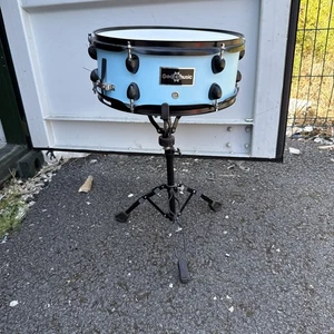 Free P&P. A 14x5” G4M Snare Drum w Stand. 14”. Sky Blue Finish. Coated Head. - Picture 1 of 18