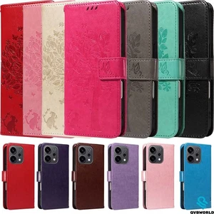 Phone Cover for Oppo Reno 14 Realme 14 12 C75 Tree PU Leather Flip Wallet Case - Picture 1 of 20