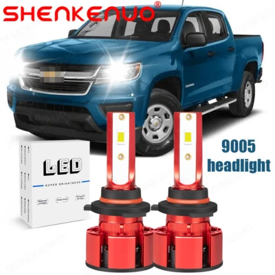 For Chevrolet Colorado 2004-2020 2PC White 9005 LED Headlight Bulbs Hi/Lo Beam - Image 1 of 4