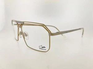 CAZAL 7096 003 59MM SILVER GOLD FRAME WITH CLEAR DEMO LENSES - Picture 1 of 6