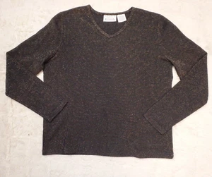 Basic Editions Womens Blouse Medium Long Sleeve Pullover - Picture 1 of 7