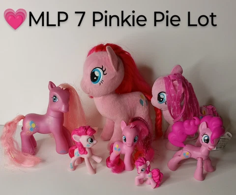 My Little Pony Lot of MLP Pinkie Pie G3, G4 and 2 MLP Plush 2007-2017 LOT of 7 Cover