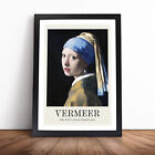 Mädchen mit Perlenohrring von Johannes Vermeer gerahmter Leinwand Wandkunstdruck